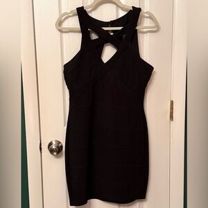 Crystal Doll Black Bodycon Dress Size 11